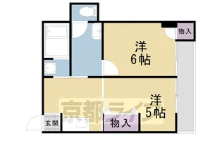 京都府京都市北区紫竹東桃ノ本町【マンション】の間取り