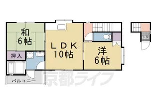 京都府京都市北区紫竹西南町【テラスハウス】の間取り