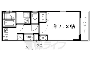 ベラジオ京都西院ウエストシティ【2階】の間取り
