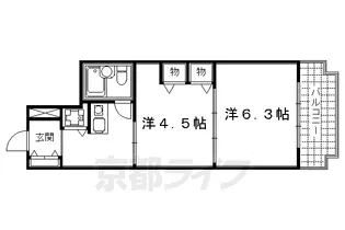 京都府京都市中京区西洞院通錦小路上ル古西町【マンション】の間取り