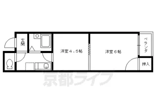 ANEX御所南【102号室】の間取り