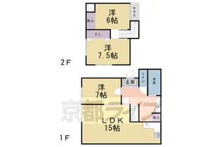 京都府京都市伏見区深草飯食町【一戸建】の間取り