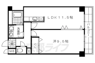 コーポシャルマン【205号室】の間取り