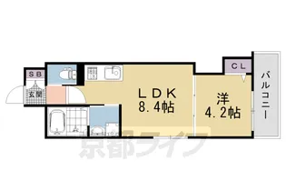 「エフ アセシア カナレ(F asecia Canale)」【1階】の間取り
