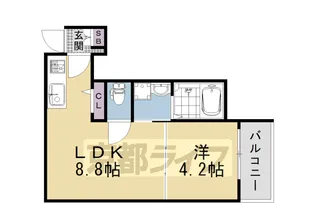 「エフ アセシア カナレ(F asecia Canale)」【1階】の間取り