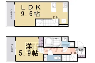 STANDZ京都駅西【504号室】の間取り
