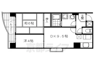 パラシオ西洞院【4階】の間取り