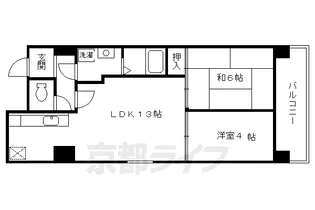 京都府京都市中京区西洞院通三条下ル柳水町【マンション】の間取り