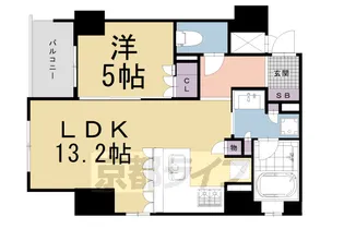 リーガル京都堀川五条通りⅡ【202号室】の間取り