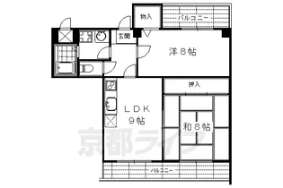 メロディハイム松原【705号室】の間取り