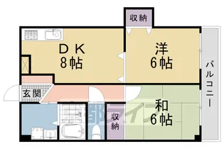 リベラシオン稲荷【302号室】の間取り
