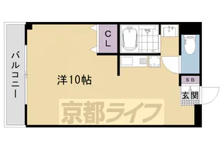 京都府京都市右京区西院矢掛町【マンション】の間取り