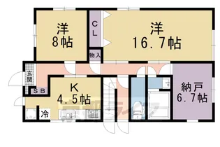 京都府京都市上京区納屋町【マンション】の間取り
