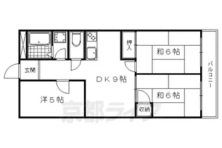 第2久米マンション【513号室】の間取り