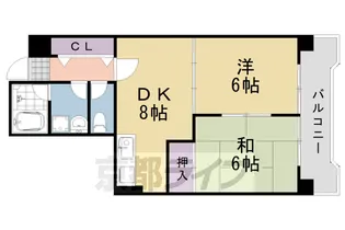 スペイシャス桂【213号室】の間取り