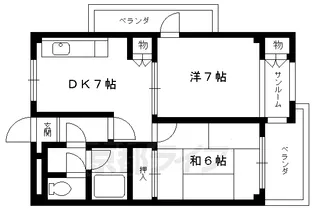 リバティハウス岩倉南【105号室】の間取り
