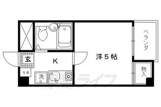 京都府京都市北区紫野花ノ坊町【マンション】の間取り