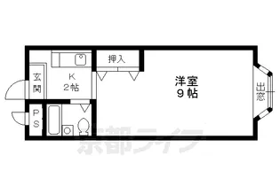 ヴィラ紫野【107号室】の間取り
