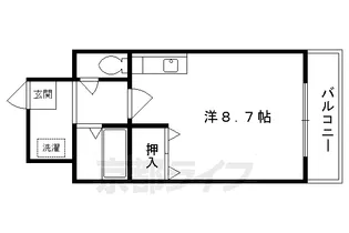 カワモトマンション【202号室】の間取り
