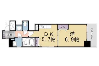 京都府京都市下京区善長寺町【マンション】の間取り