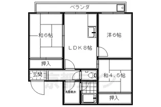 コンフォール北白川【2D号室】の間取り