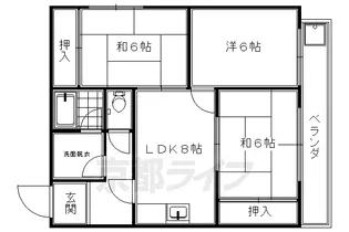コンフォール北白川【3A号室】の間取り