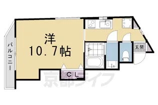カルチェラタン【402号室】の間取り