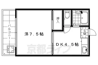 コーポ川久【205号室】の間取り