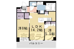 パラドール御所西グランデ【302号室】の間取り