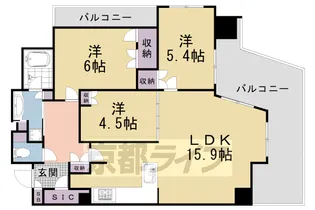 京都府京都市上京区元頂妙寺町【マンション】の間取り