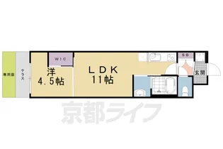 スワンズ京都東寺ガーデン【1階】の間取り