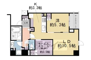 パークホームズ京都二条城【4階】の間取り