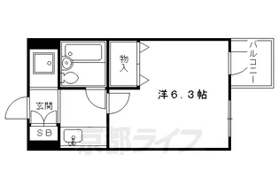 コートハウス北山【406号室】の間取り