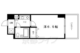 DETOM‐1一条通【5階】の間取り