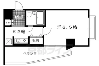 DETOM‐1一条通【1004号室】の間取り