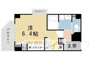 DETOM‐1一条通【7階】の間取り