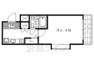 DETOM‐1烏丸鞍馬口パートⅡ【2階】の間取り