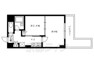 De’lead金閣寺道【506号室】の間取り
