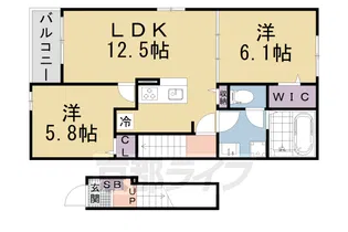 ベルカレントⅡ【201号室】の間取り