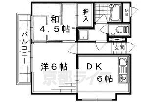 THE CITY 伏見【201号室】の間取り