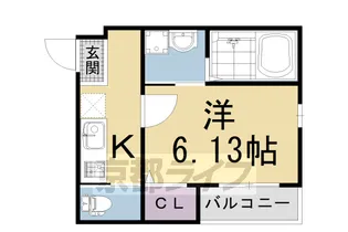 KTIレジデンス深草【2階】の間取り