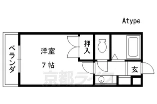 ハイム桃山【107号室】の間取り