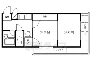京都府京都市伏見区竹田真幡木町【マンション】の間取り