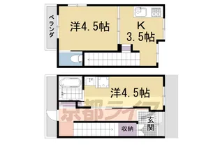 京都府京都市山科区大塚元屋敷町【一戸建】の間取り