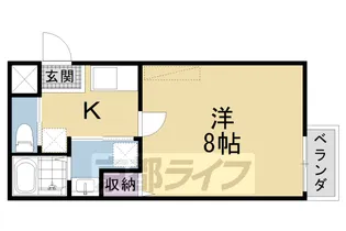 フラッティ烏丸十条【4階】の間取り