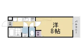 フラッティ烏丸十条【4階】の間取り