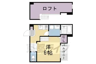 イロハ 淀下津町【102号室】の間取り