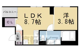 ジミーズメゾン円町【2階】の間取り