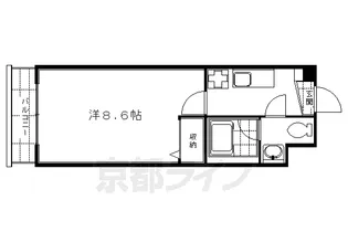 ヴィヨーム京都丹波橋【4-G号室】の間取り