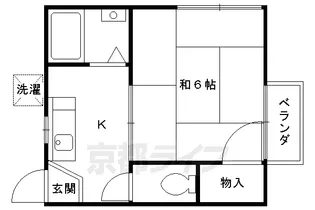 エラン丹波橋【205号室】の間取り
